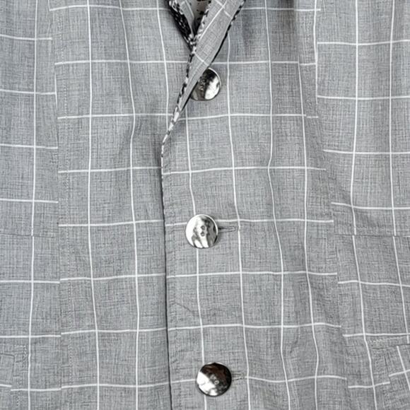 Snakeskin Print Reversible with Gray Windowpane Plaid Weather Resistant Jacket - Picture 5 of 6